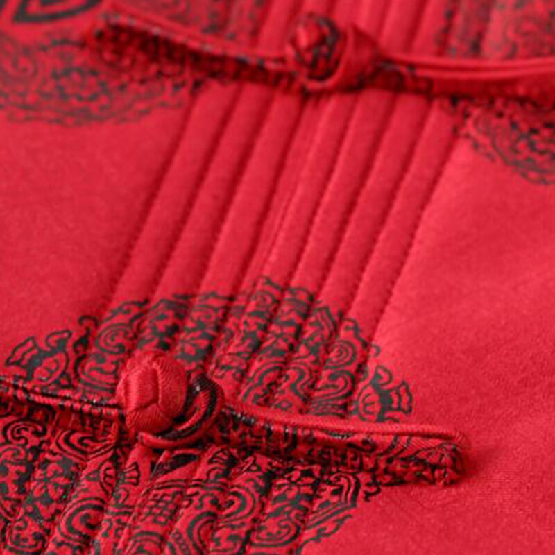 Trajes tradicionales chinos para hombre primavera otoño Tang Suit boda Tops camisa de satén rojo hombres otoño Cheongsam Tops