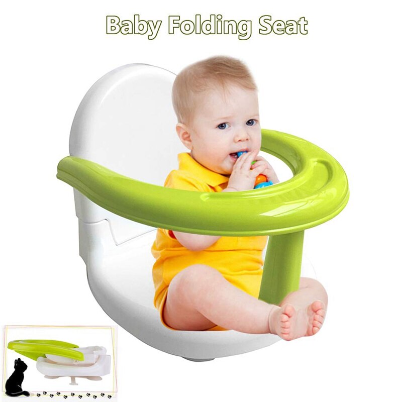 Sammenklappeligt babybrusebad sæde multifunktionelt babypleje badeværelse sæde babybrusebad anti-skridsikkerhed foldesæde babybrusebad sikkerhed se