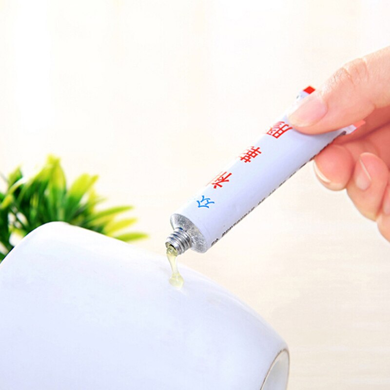 1pc superlim reparasjon sterkt flytende skinn gummi klut gummi plast hurtig tørr epoksy lim vanntett skrivesaker sett