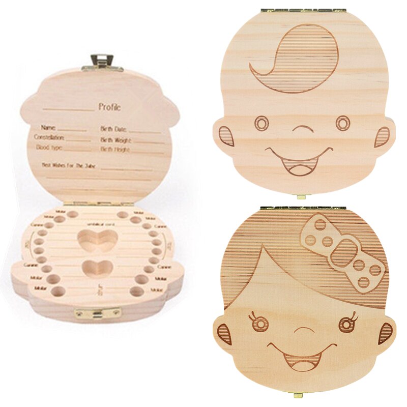 Grækenland / engelsk baby tandboks arrangør mælketænder opbevaring navlestreng lanugo gem indsamle baby souvenirs