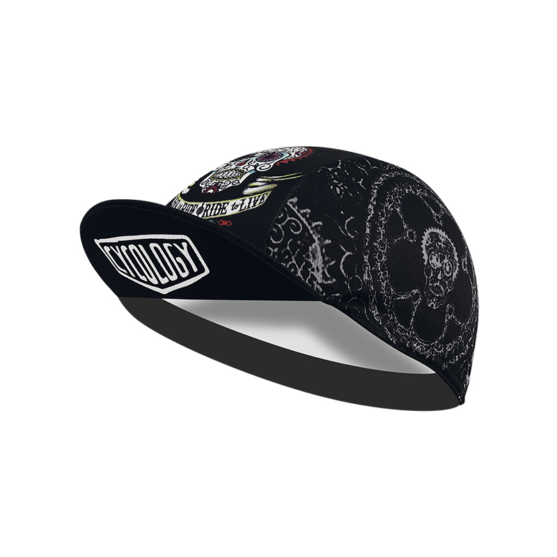 Gorras de ciclismo de poliéster más populares de la serie negra, gorra deportiva de secado rápido para bicicleta, ropa para hombres y mujeres, absorbe el sudor, transpirable: Verde