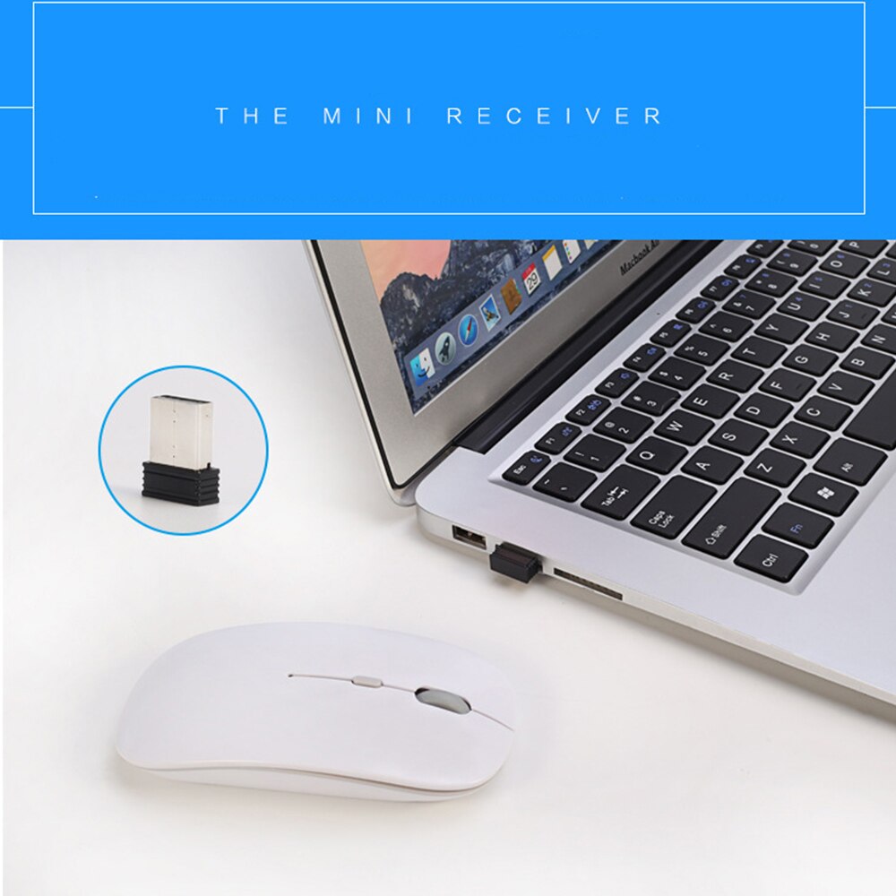 Silent Wireless Bluetooth Mouse+2.4GUSB/2.4G Rechargeable Mouse Ergonomic Mini Mouse USB Optical Mouse for PC Laptop