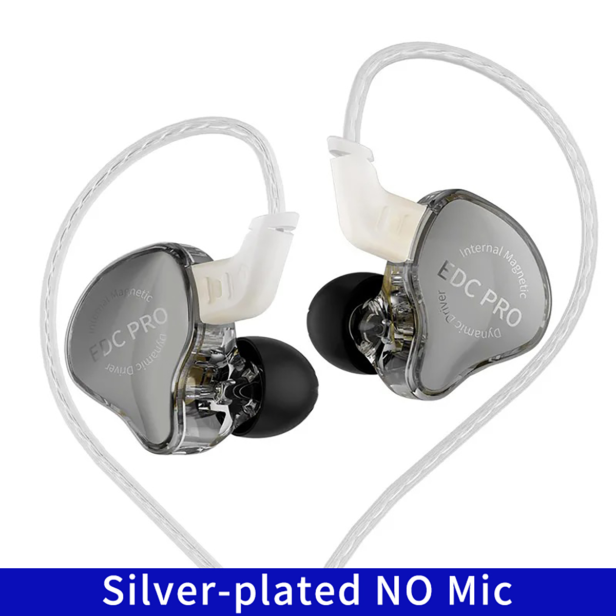 KZ EDC PRO HIFI 3,5 MM AUX bedrade oortelefoon Dynamische hoogwaardige monitor In-ear oordopjes Afneembare kabel Harman EDXPRO Lite: Black