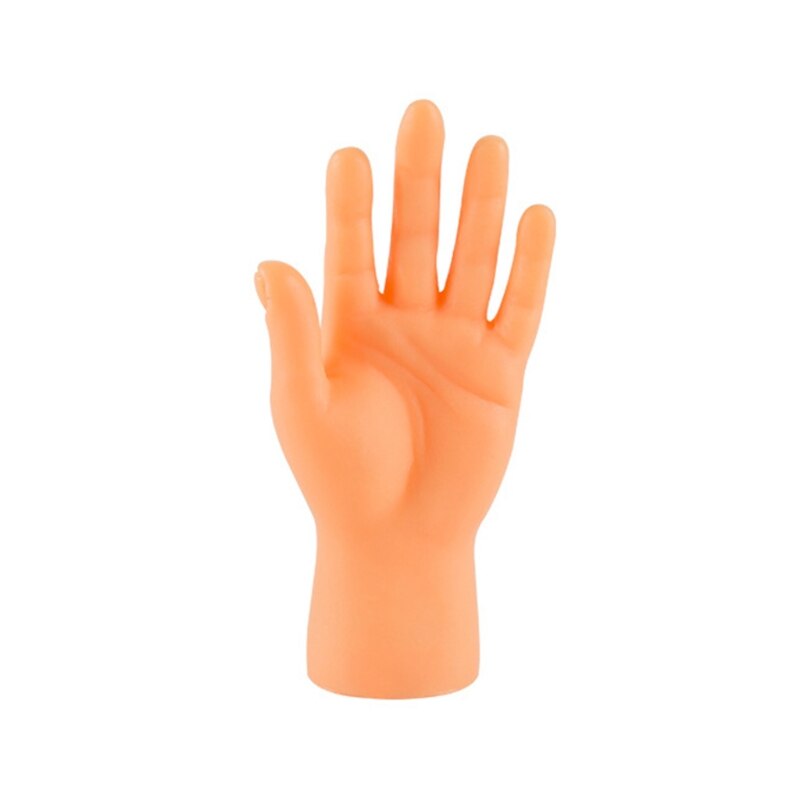 K5DC Miniature Finger Puppet Tiny Hand Finger Cot Palm Shaped Flat Hand Mini Hand: left hand