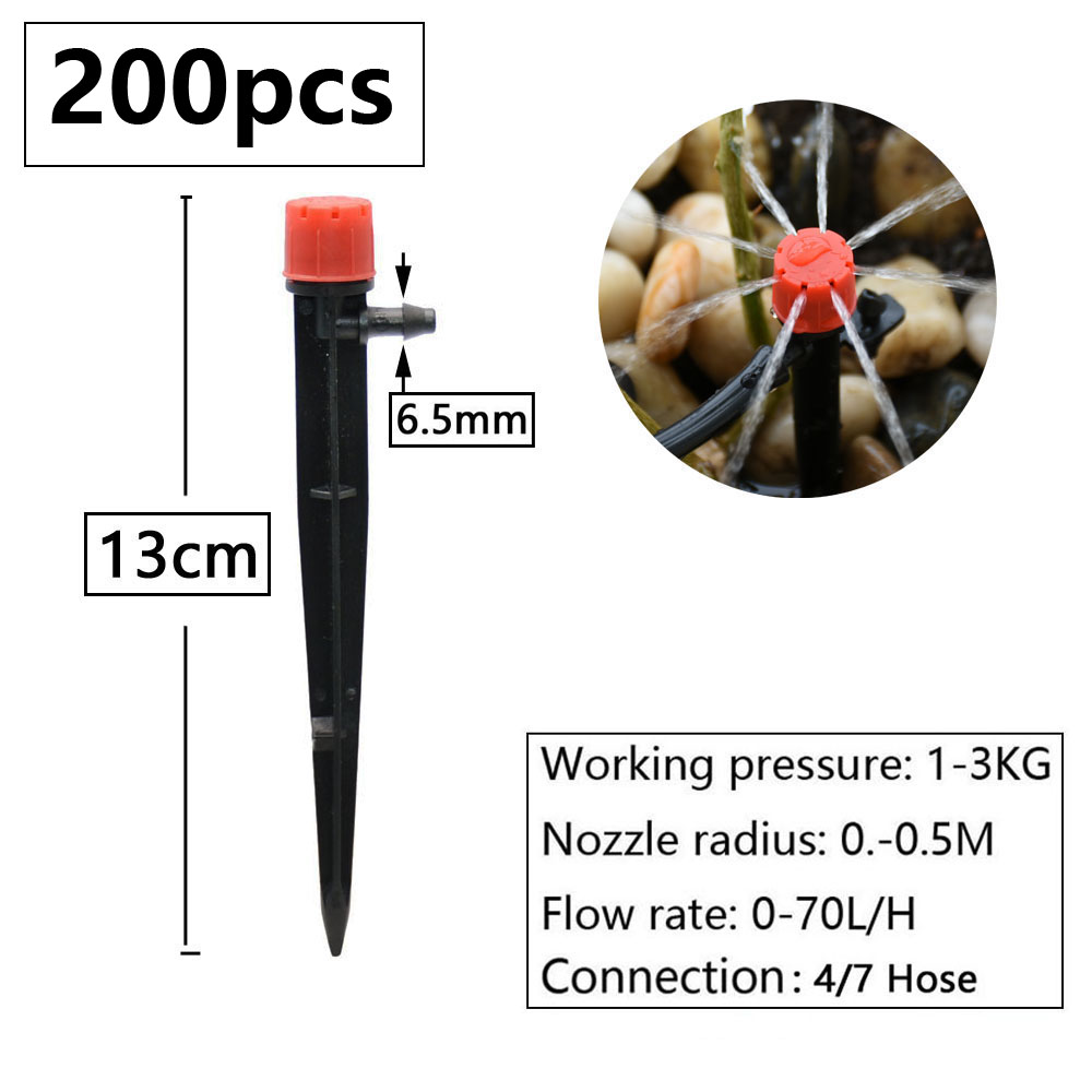 DIY Drip Irrigation System Automatic Watering Kit Irrigation Timer Garden Hose Adjustable Dripper Garden Tool Set: light yellow