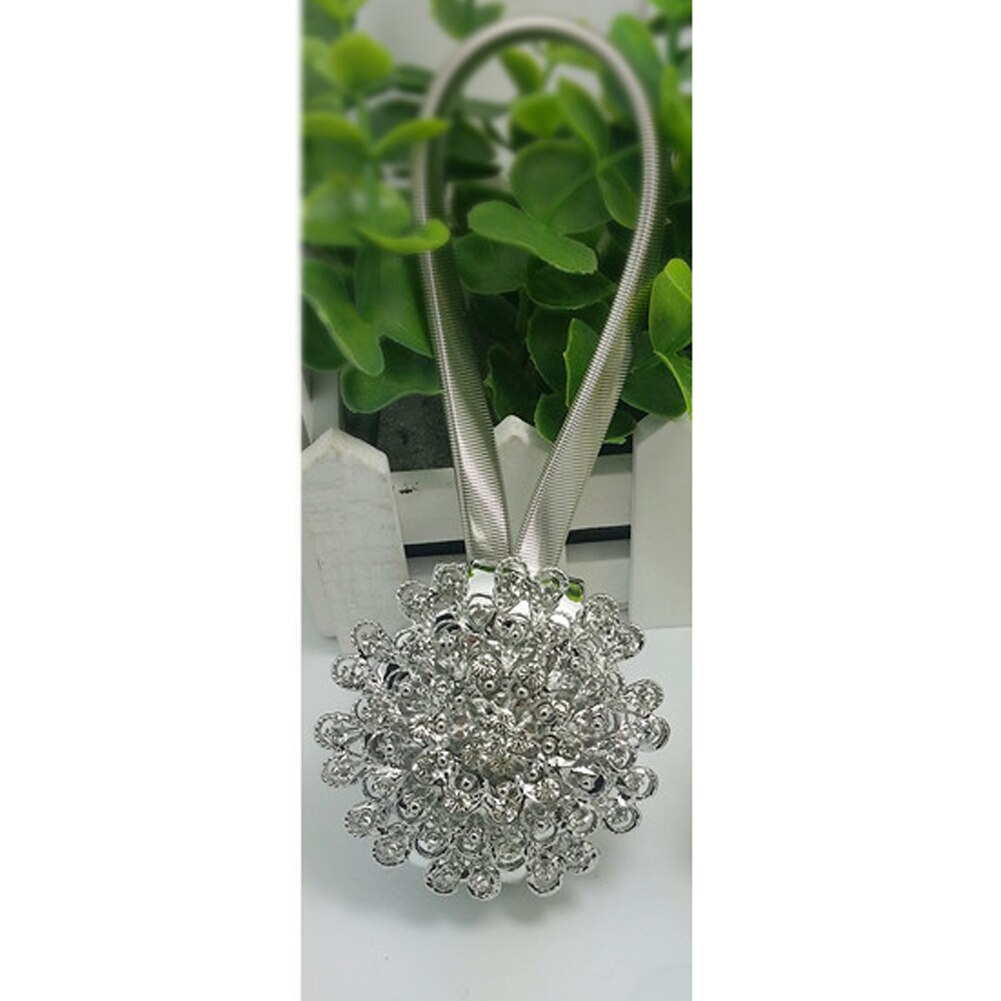 2Pcs Crystal Flower Decoratieve Klassieke Woonkamer Diy Gordijn Gesp Slaapkamer Magnetische Tie Drape Lente