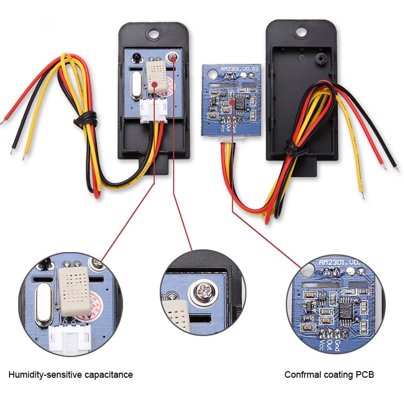 Temperatur fugtighedssensor digital detektor  am2301 modul kan arbejde med gsm sms controller alarm rtu 5023/s270/s271/s272