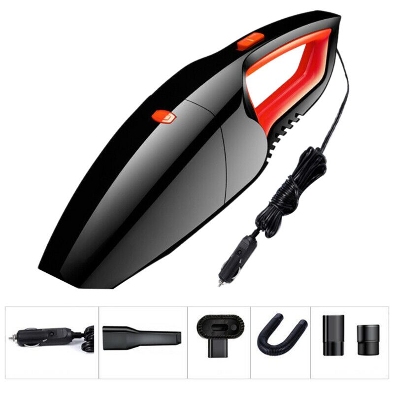 Handheld Vacuum Cleaner 120W Powerful Portable Car Vacuum Cleaner: Red