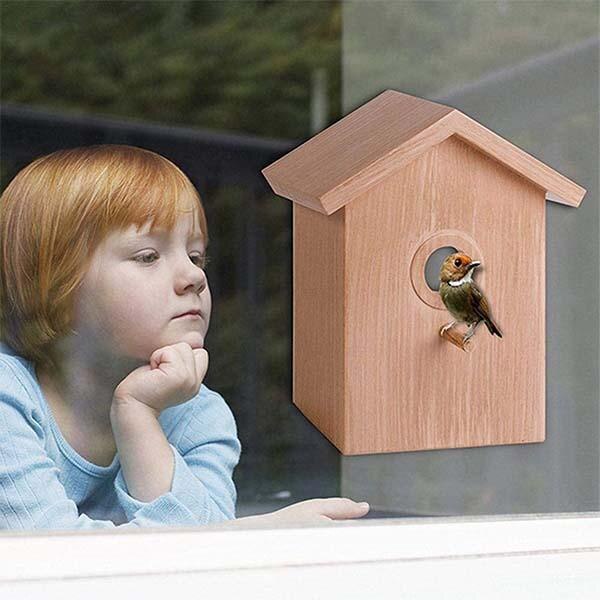 Diy Sucker Vogelnest Houten Vogel Huis Nest Handgemaakte Milieuvriendelijke Vogelnest Kooi Outdoor Vogelhuisje Tuin Yard Opknoping