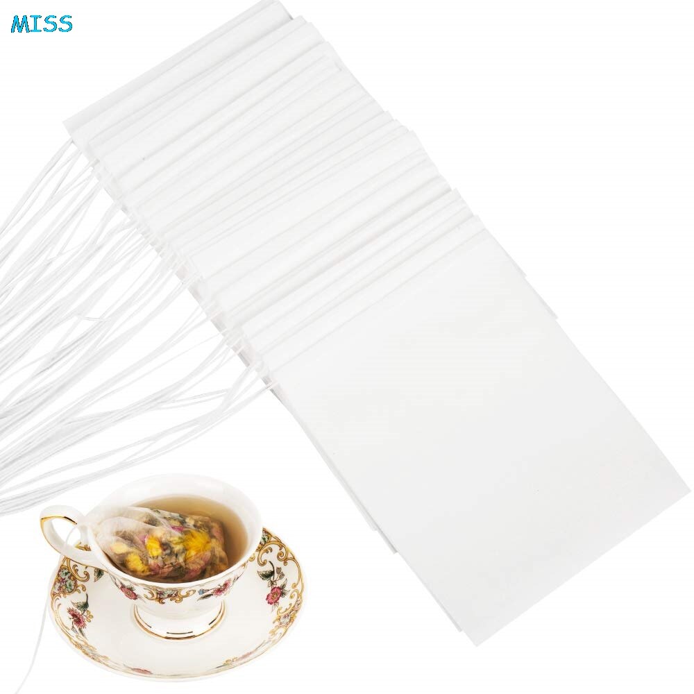 PLA sachet filtre à thé vide | Biodégradé, Fiber de maïs, sécurité, cordons de alimentaire, sacs à thé, sacs filtre à café à ultrasons 100 pièces/paquet