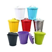 Mini Trash can Multifunctional Storage Stationery Iron Pencil Holder