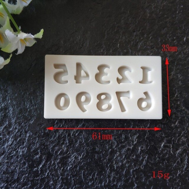 Lettertype Chocolade Silicone Mold Letters En Cijfers 26 Alfabet Cake Decoratie Tool 0-9 Digitale Mold Fondant Cake Decorating gereedschap: Numbers