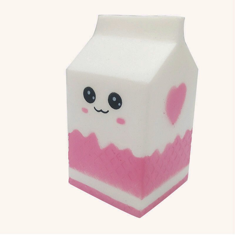 Caja de leche kawaii para Squishies, bolsa/botella/lata para apretar, divertido, Suave lento, alivia el estrés, comida jumbo, juguete antiestrés