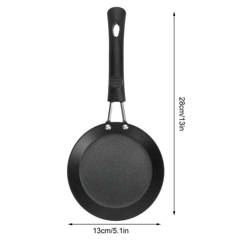 EVTSCAN 350W Mini Koekenpan Non-stick Gebakken Steak Pannenkoek Eierpan met Houten Spatel EU-stekker 220V