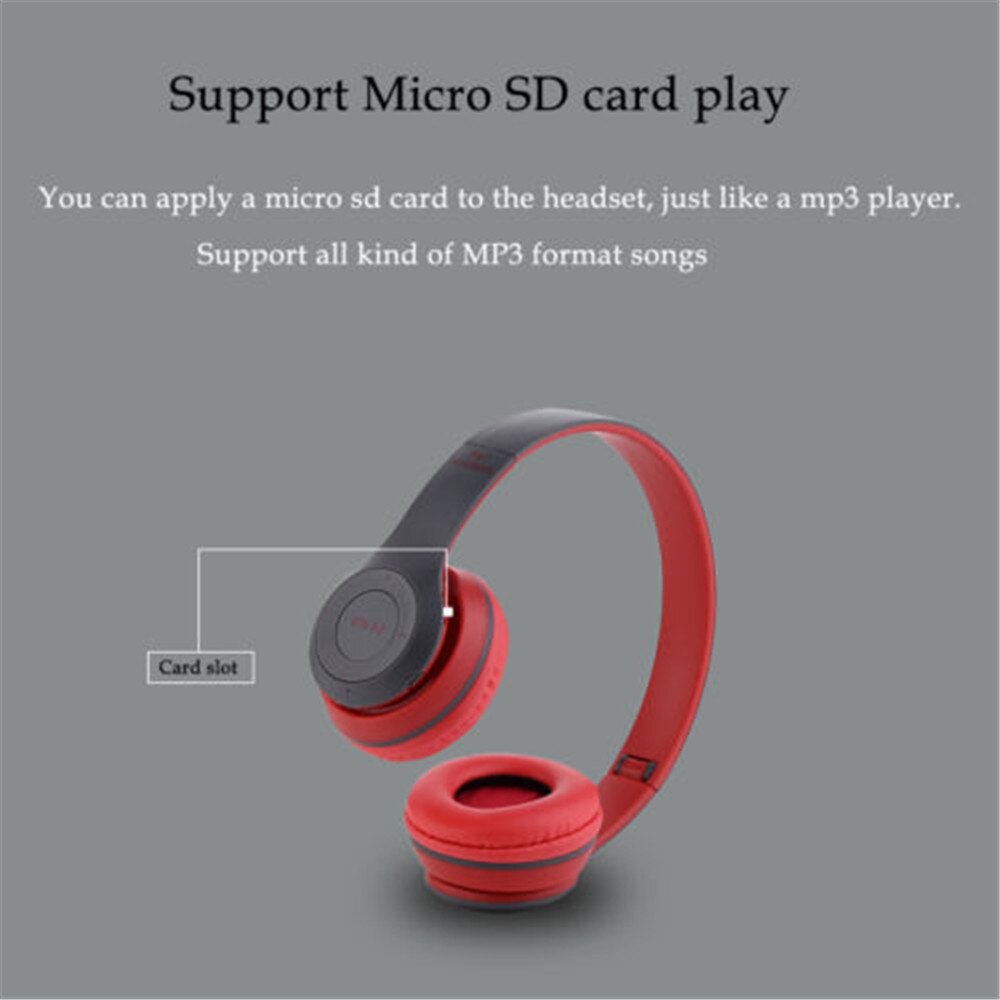 Draadloze Hoofdtelefoon Bluetooth Koptelefoon 5.0 Foldablel 3D Bass Stereo Ruisonderdrukking Gaming Headset/Microfoon Voor Mobiele Xiaomi Iphone