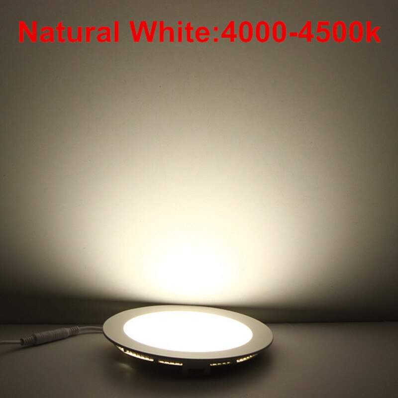 Dimmable LED Panel Light Ceiling Recessed Downlight 3w 4w 6w 9w 12w 15w 25w Round LED Spot Light AC85-265V: WHITE / 30w
