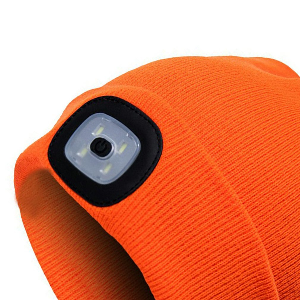 Led Light Hat Portable Lamp Lighting Caps Night Lighting Outdoor Activities Beanies Warm Knitting Caps