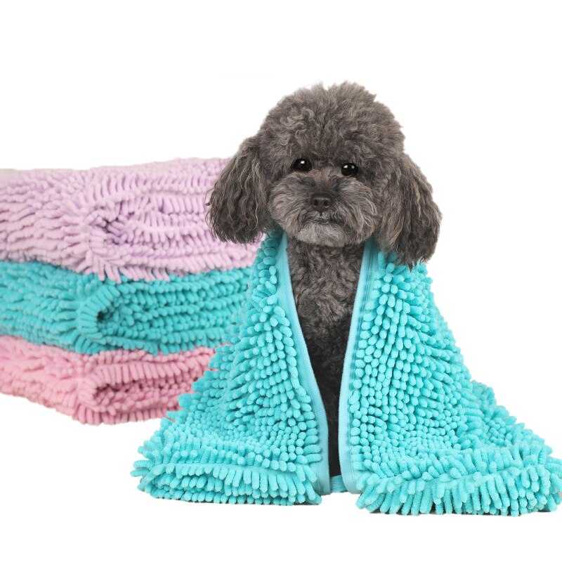 Zachte, warme hondenhanddoek, katoenen handdoeken voor kleine honden, puppy's, kittens, hondenbadjas, sterk absorberende handdoeken voor honden en katten.