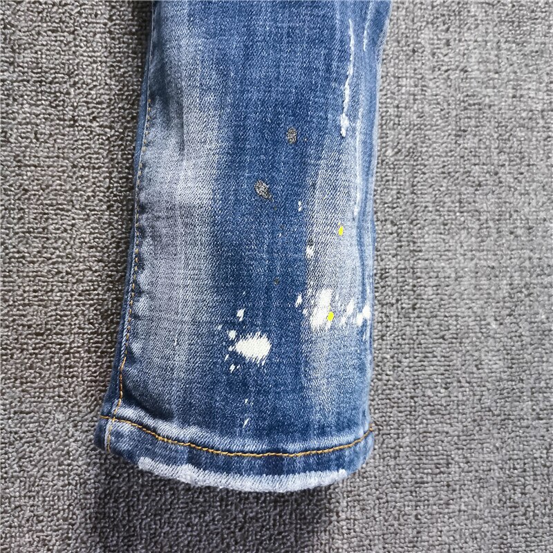 Vaqueros hombre efterår bootcut jeans til mænd slim fit stof stretch jeans blå stramme tiggerbukser pantalon homme