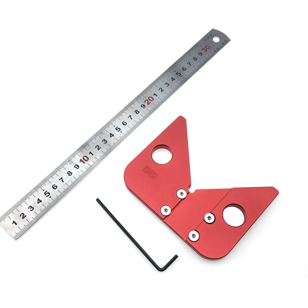 Multifunctional Woodworking Ruler Round Center Measuring Ruler 45 Degree Angle Gauge Woodworking Marking Scribing Tool