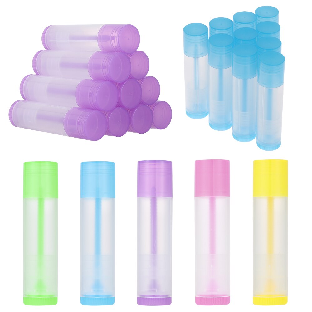 10 st läppbalsam tuber tomma plast läppbalsam tub läppstift tub chapstick behållare läppstift behållare för hantverk diy