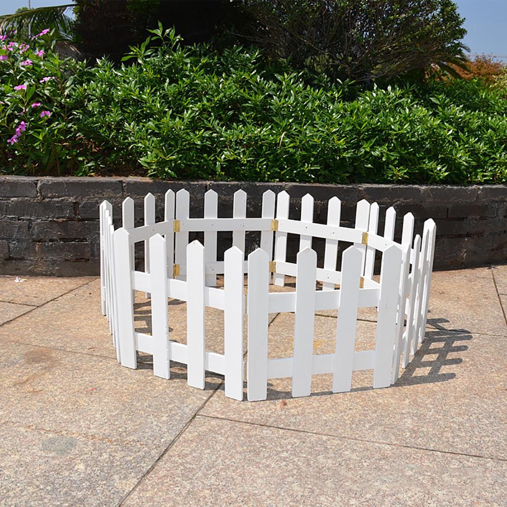 1pcs Wooden Fence Courtyard Indoor Garden Fence Kindergarten Flower Garden Vegetable Small Fence DIY Christmas Decoration 40a
