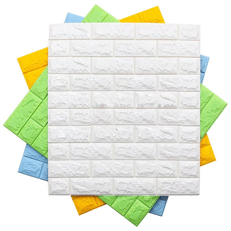 Paneles autoadhesivos 3D para pared, papel tapiz autoadhesivo, adhesivos para el salón, dormitorio, habitación de niños, papeles de ladrillo, decoración del hogar, 12 Uds.