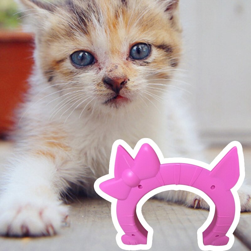 Pets Cat Interior Door Kitty Shaped Home Free Access Pass for Cat Dog