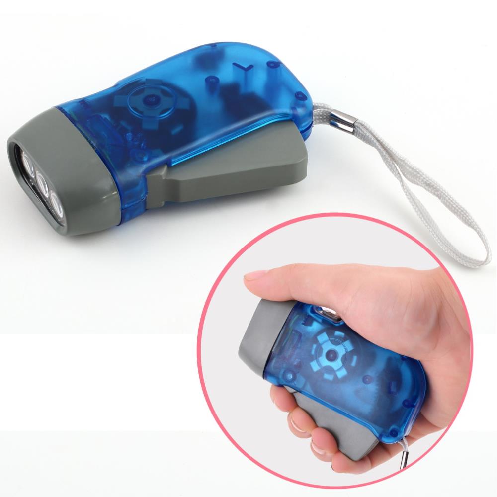 Portablex 3 Led Dynamo Wind Up Zaklamp Hand-Drukken Crank Nr Geen Batterij Torch Outdoor Tool