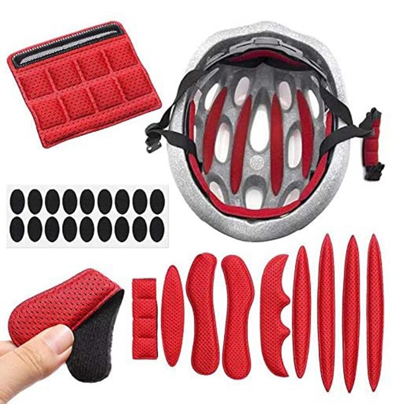 2 Pack Universal Fietsen Vervanging Spons Pads Set Helm Kussens Kit Voor Fiets Fietsen Motorhelm
