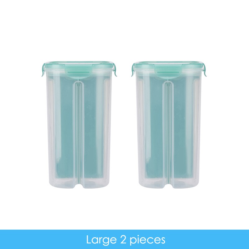 Plastic Container Storage Kitchen Food Storage Container Separator Box Cans Jar with Cover Rotatable Large Capacity Jars R2021: L2