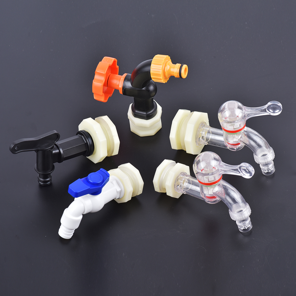 1/2" 3/4 "Inch ABS Plastic Water Tank Connector Valve Aquarium Tap Tank Bulkhead Replacement Drainage Fitting