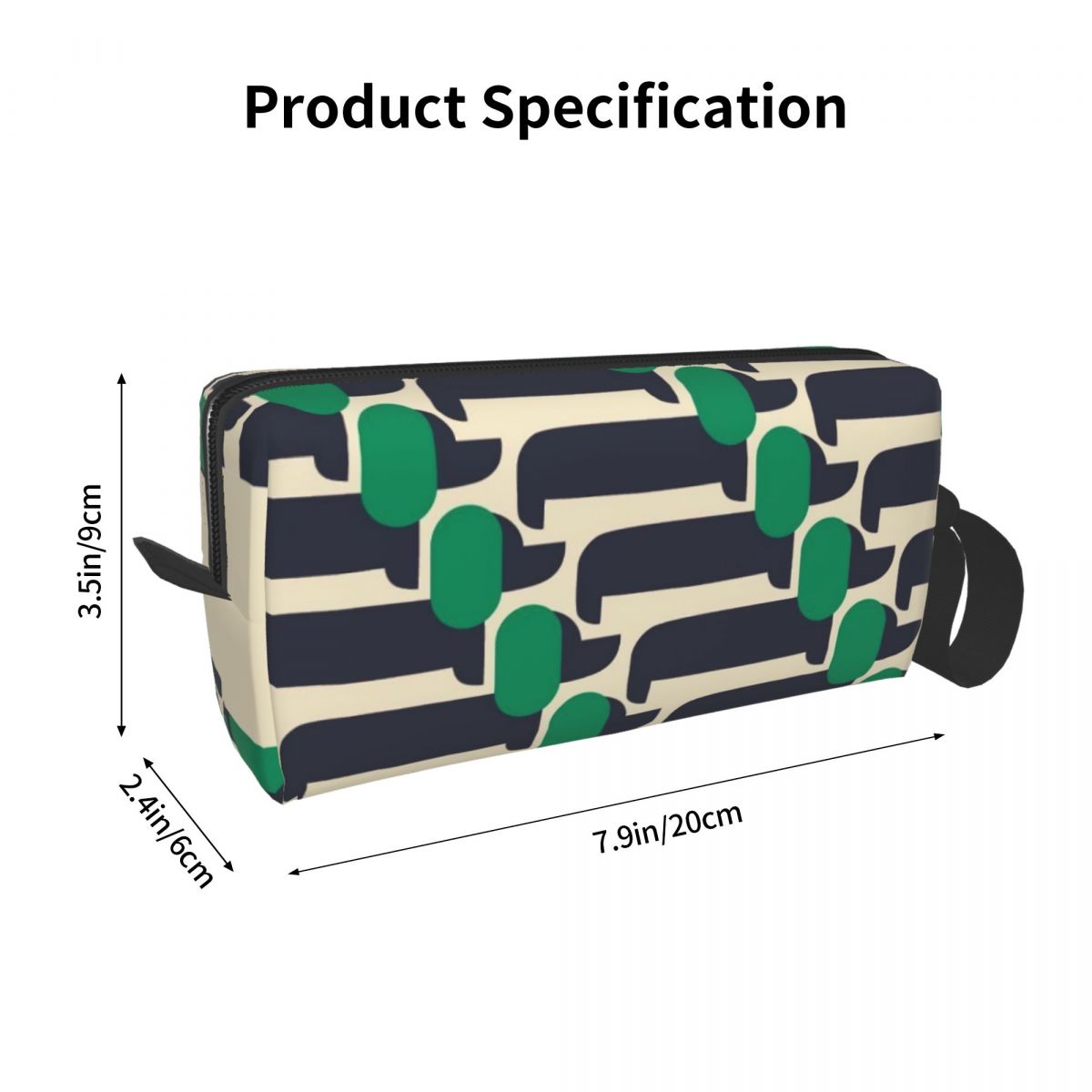 Custom Cute Print Green Dog Show Travel Toiletry Bag Orla Kiely Cosmetic Makeup Organizer Beauty Storage Bags Dopp Kit Case Box