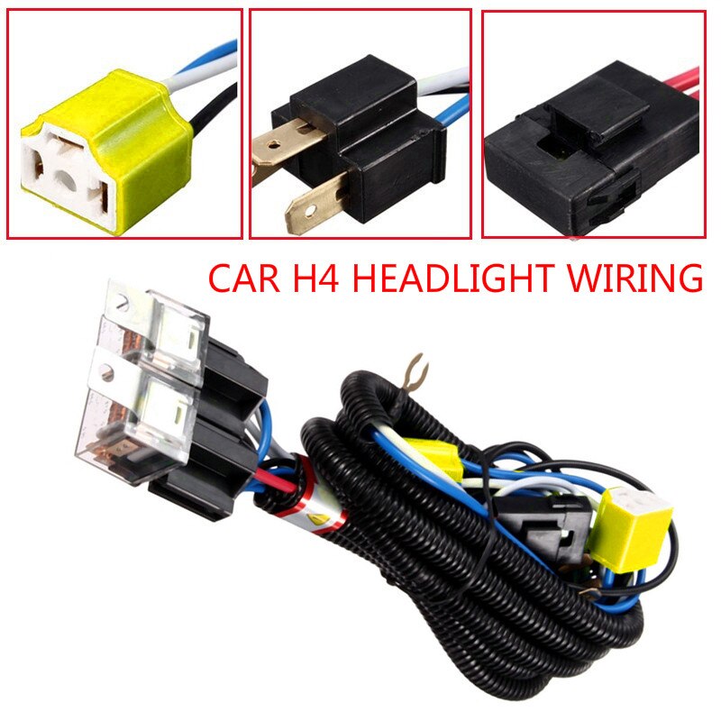H4 Led Headlight Relay Wiring Relay Harness Car Light Bulb Socket Plug For Car Auto Headlight 2 Headlamp Light Bulb Socket Plug