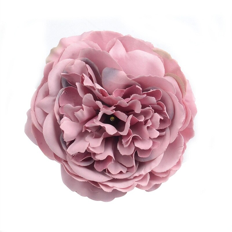 10 stk 8cm kunstig blomst silke pæon blomsterhoved til bryllupsfest hjemmedekoration diy blomst vægboks scrapbog håndværk: Lys bønnepasta