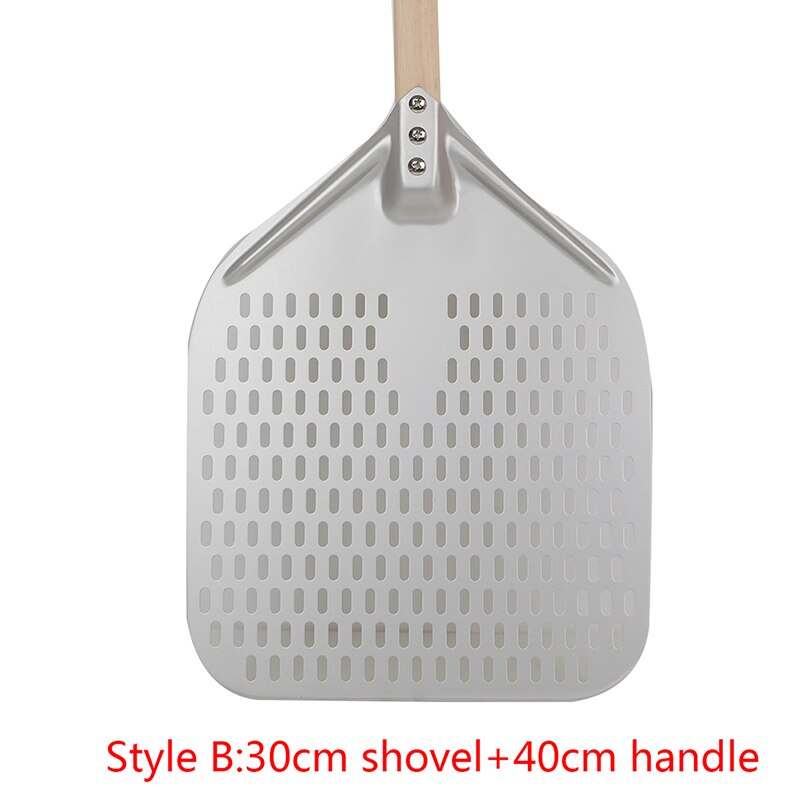 12/14 Inch Portable Oven Spatula Home Baking Pastry Tool Wooden Handle Pizza Spatula Pizza Shovel With Long Handle: B