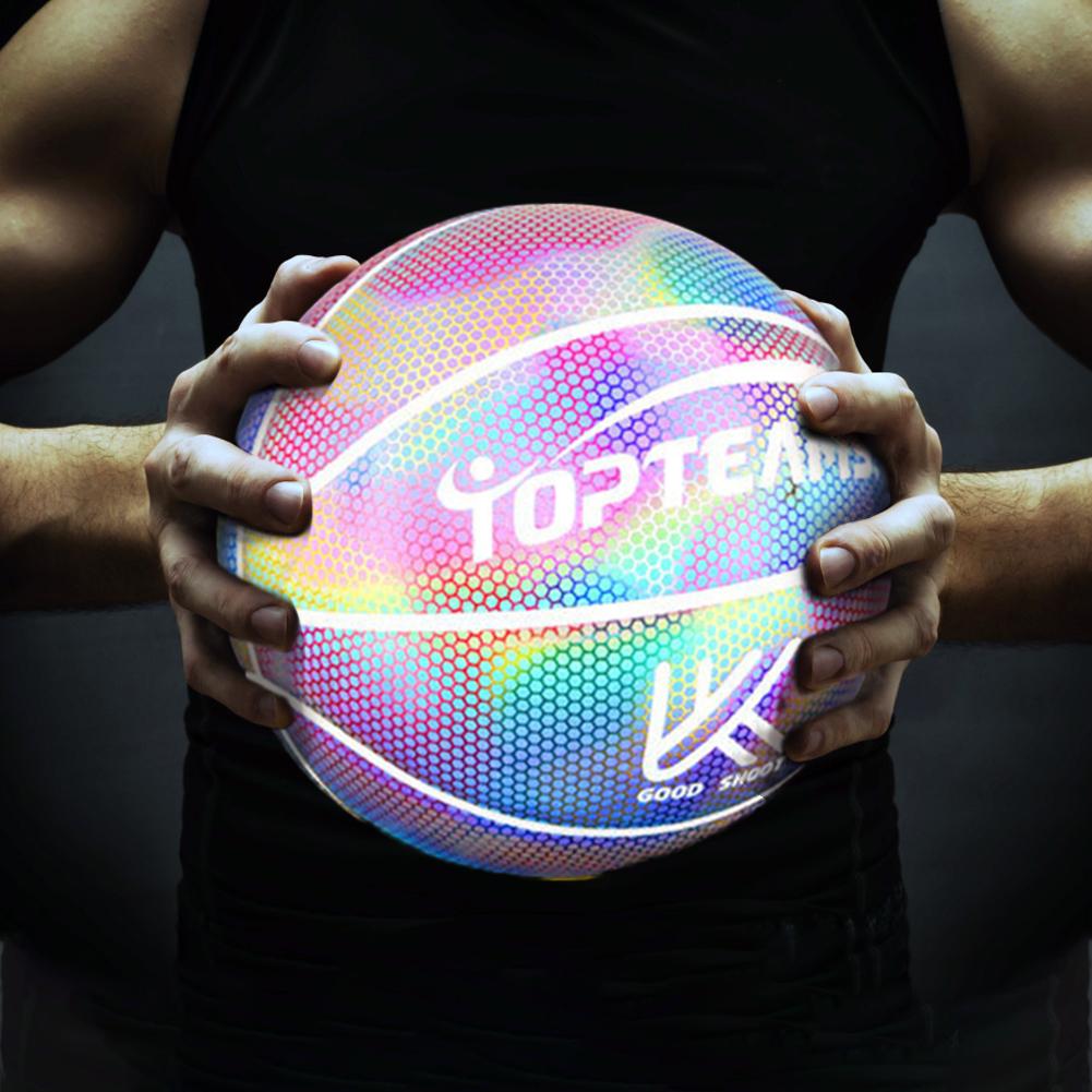 No. 7 Reflective Basketball Luminous Basketball Game Luminous Basketball Holographic Luminous Basketball Perfect