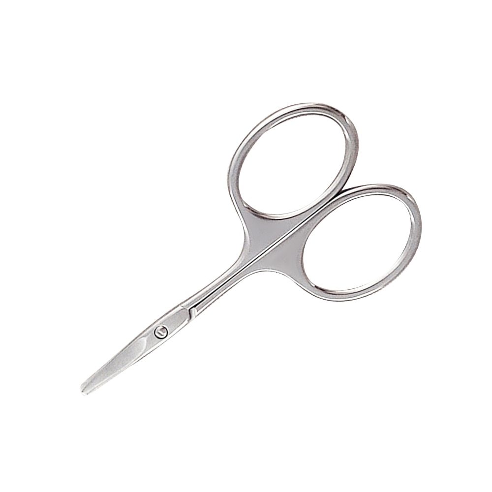Aço inoxidável sobrancelha aparamento tesoura cotovelo beleza guarnição sobrancelhas cílios postiços e nariz ferramentas de beleza do cabelo