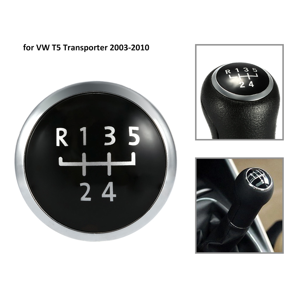 Kkmoon 5- växlad växelknopp märke emblem lock knopp lock byte för vw  t5 transporter 2003