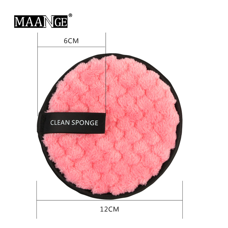 1pcs Round Shape Sponge Cosmetic Puff Soft Flannelette Face Cleaning Sponge Puff Facial Cleanser Cosmetic Tool Wash Flutter