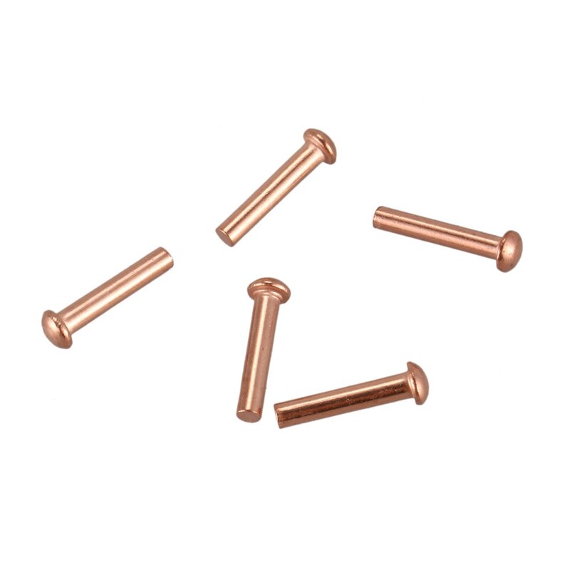 200 Stuks 5/64Inch X 25/64Inch Ronde Kop Koper Solide Klinknagels Fasteners