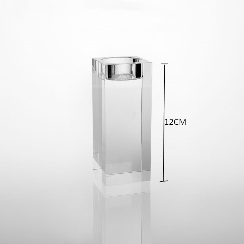IMUWEN K9 Crystal Candle Holder Delicate Candle Stand Center Table Candlestick For Party Home Decoration: 12CM HEIGHT / 1Pc