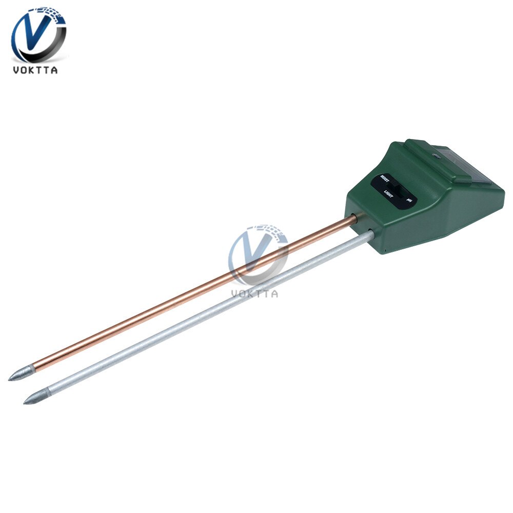 Comprobador de PH del suelo multifuncional, medición de la intensidad de la luz solar y la temperatura del Medidor de PH Digital, 3/4/5 en 1, para plantas de jardín: Square Head