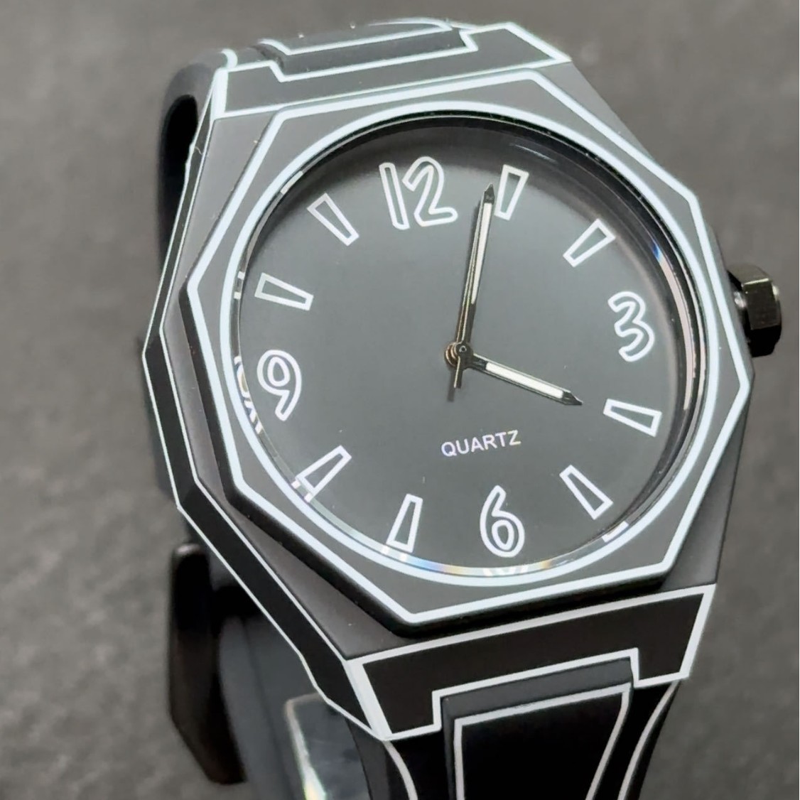 Herenhorloges in stripstijl met quartz uurwerk, casual waterdichte horloges voor mannen, uurwerk voor mannen