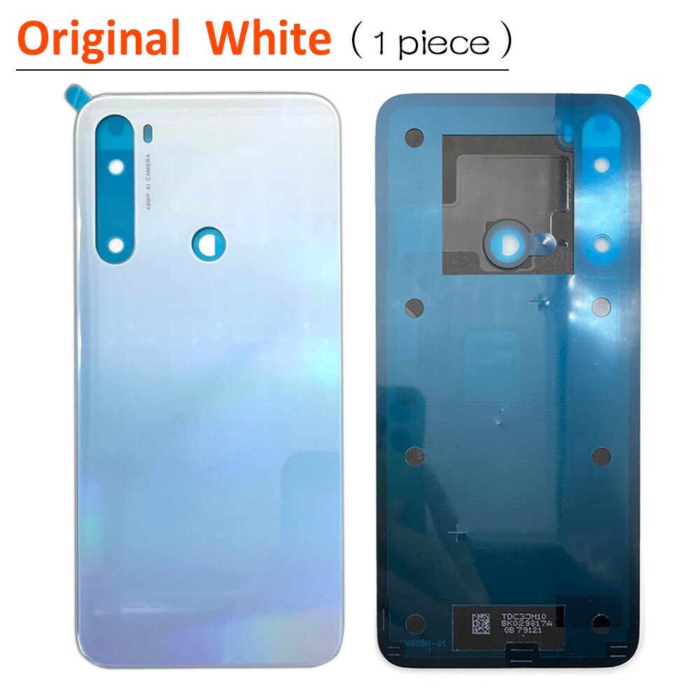 Zapasowa szklana tylna obudowa baterii z samoprzylepna naklejka tylna obudowa baterii taśma klejąca do Xiaomi Redmi Note 8 Pro: Note8 White Original