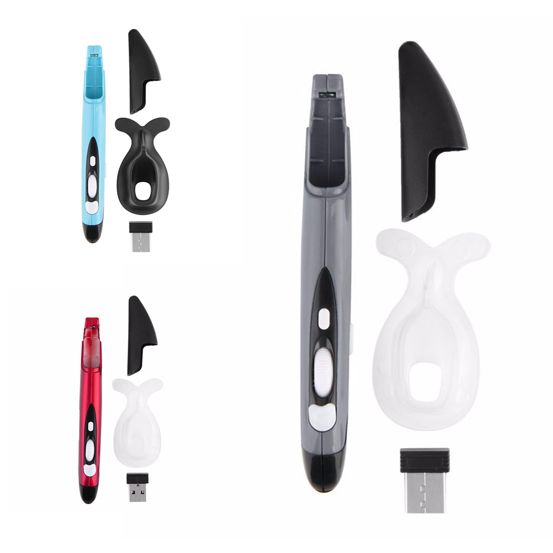 Mini 2.4 ghz usb draadloze muis optische pen luchtmuis instelbaar 500 / 1000 dpi voor laptops desktops