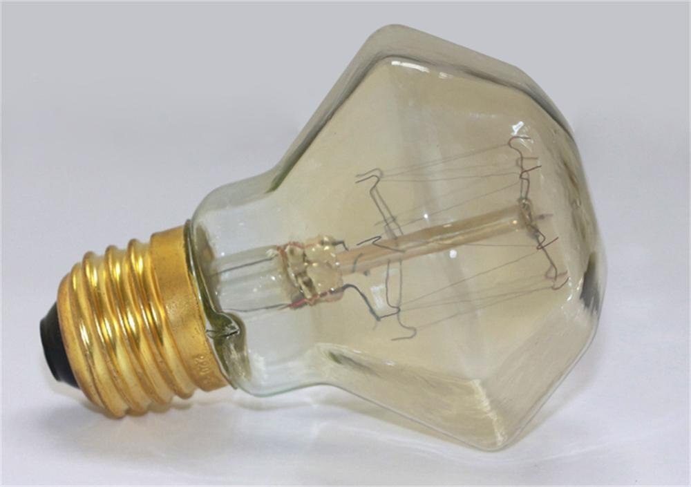 40 w E27 220 v Vintage Edison bombilla de luz de diamante de cristal para Bar Café o colgante de luz
