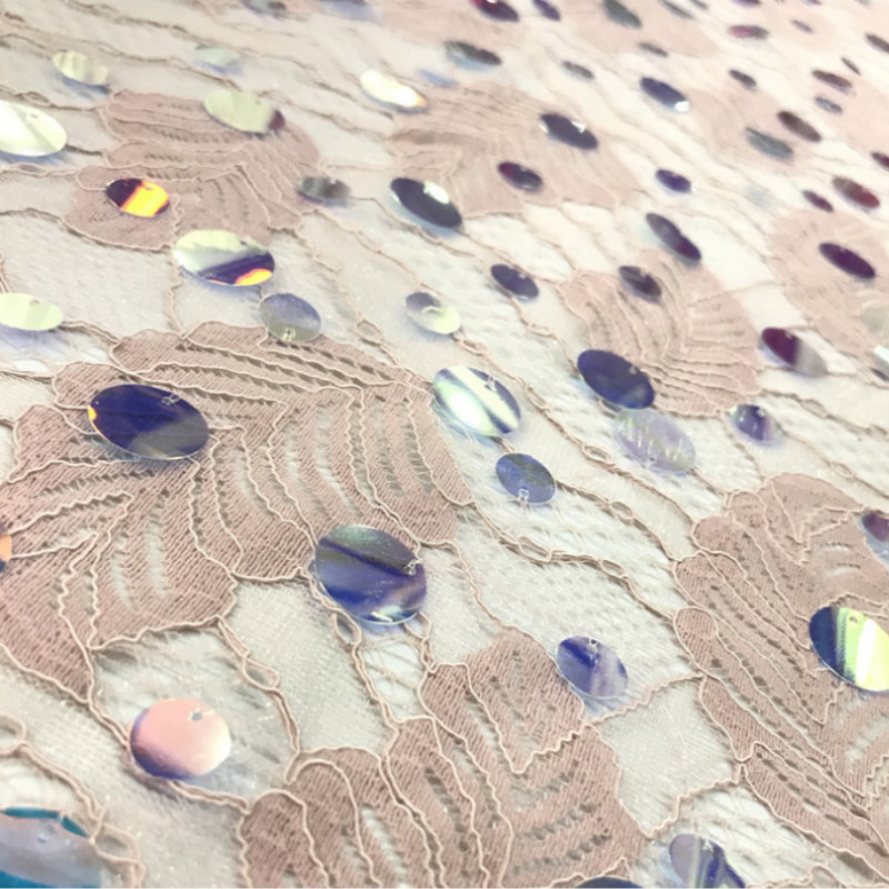 1 verftet 18mm paljett blondere stoff til våren og sommeren kvinners kjole kostyme blond stoff