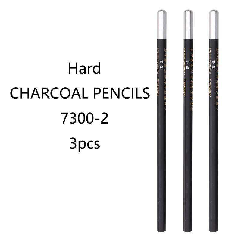 6/3 pcs Drawing Charcoal Pencil Painting 2H-8B 10B 12B Lead Level Honed 14B for Beginners Soft Neutral Hard: 3 pcs 7300-2