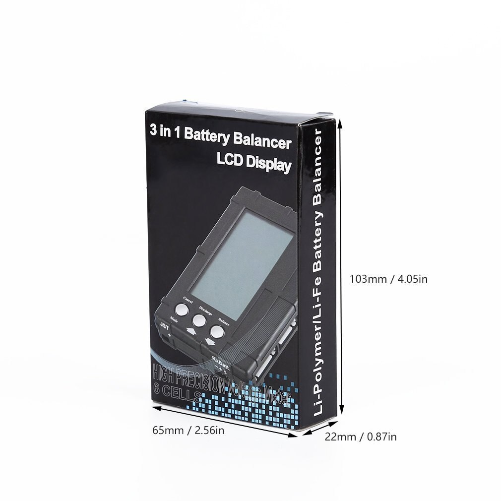 3 in 1 LCD Discharger Balancer Meter Tester for 2-6S lipo Li Fe Battery Digital Battery Capacity Checker Controller Tester